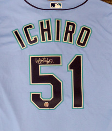 Ichiro Suzuki Seattle Mariners Majestic Official Name & Number T-Shirt -  Aqua