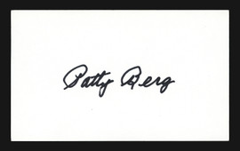 Patty Berg Autographed 3x5 Index Card LPGA Hall of Fame SKU #193956