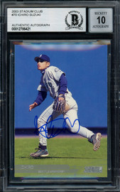 Ichiro Suzuki Autographed 2002 Topps Stadium Club Card #51 Seattle Mariners  Beckett BAS Stock #194205