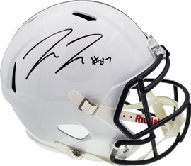 Pat Freiermuth Autographed Penn State Nittany Lions White Full Size Replica Speed Helmet Beckett BAS QR Stock #194874
