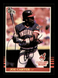 Joe Carter Autographed 1985 Donruss Card #616 Cleveland Indians SKU #195518