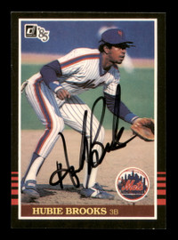 Hubie Brooks Autographed 1985 Donruss Card #197 New York Mets SKU #195563