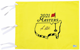 Lee Elder Autographed Yellow 2021 Masters Pin Flag Beckett BAS Stock #197115