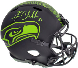 Kam Chancellor Autographed Seattle Seahawks Eclipse Black Full Size Replica Speed Helmet MCS Holo Stock #197176