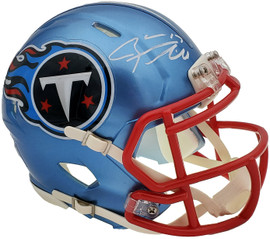 Ryan Tannehill Autographed Tennessee Titans Flash Blue Speed Mini Helmet Beckett BAS QR Stock #197225