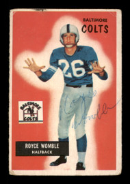 Royce Womble Autographed 1955 Bowman Card #118 Baltimore Colts SKU #198029