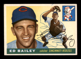 Ed Bailey Autographed 1955 Topps Card #69 Cincinnati Reds SKU #198336