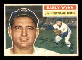 Early Wynn Autographed 1956 Topps Card #187 Cleveland Indians SKU #198430