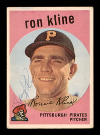 Ron Kline Autographed 1959 Topps Card #265 Pittsburgh Pirates SKU #198644