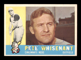 Pete Whisenant Autographed 1960 Topps Card #424 Cincinnati Reds SKU #198736