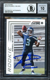 Russell Wilson Autographed 2012 Score Rookie Card #372
