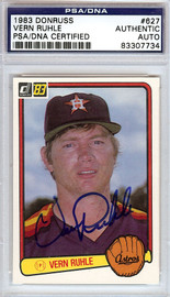 Vern Ruhle Autographed 1983 Donruss Card #627 Houston Astros PSA/DNA #83307734
