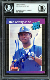 Ken Griffey Jr. Autographed 1989 Donruss Rookie Card #33 Seattle Mariners Vintage Signature Beckett BAS #13609007