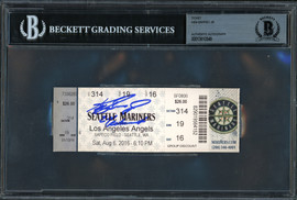 Ken Griffey Jr. Autographed 2016 8/6/16 Number Retirement 2x5.5 Ticket Seattle Mariners "#24 Retirement" Beckett BAS #13610549