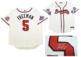 Freddie Freeman Atlanta Braves Autographed 2021 World Series Champions Red  Nike Replica Jersey with ''21 WS Champs'' Inscription