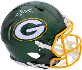 Davante Adams Autographed Green Bay Packers Flash Green Full Size Authentic Speed Helmet Beckett BAS QR Stock #201214