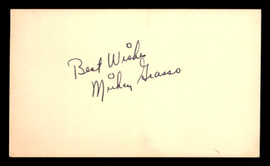 Mickey Grasso Autographed 3.25x5.5 Government Postcard Cleveland Indians "Best Wishes" SKU #201408