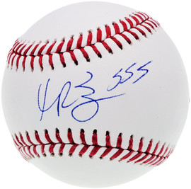 Manny Ramirez Autographed Official MLB Baseball Boston Red Sox "555" Beckett BAS QR #WM13552