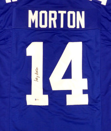 Dallas Cowboys Craig Morton Autographed Blue Jersey Beckett BAS #B27310