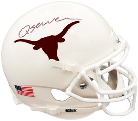 Quinn Ewers Autographed Texas Longhorns White Schutt Mini Helmet Beckett BAS QR Stock #201715