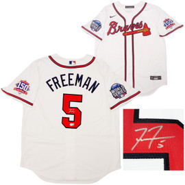 Freddie Freeman Atlanta Braves Autographed Navy Majestic Replica Jersey