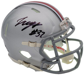 TreVeyon Henderson Autographed Ohio State Buckeyes Silver Speed Mini Helmet Beckett BAS QR Stock #202075