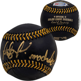 Fernando Tatis Jr. Autographed Official Black MLB Baseball San Diego Padres In Gold "Machalo!" JSA Stock #202010