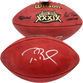 Tom Brady Autographed Official NFL Leather Super Bowl XXXVIII Logo