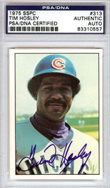 Tim Hosley Autographed 1975 SSPC Card #313 Chicago Cubs PSA/DNA #83310557