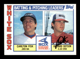 Richard Dotson Autographed 1984 Topps Card #216 Chicago White Sox SKU #204011