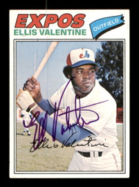 Ellis Valentine Autographed 1977 Topps Card #52 Montreal Expos SKU #204975