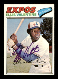 Ellis Valentine Autographed 1977 Topps Card #52 Montreal Expos SKU #204976
