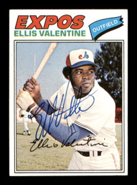 Ellis Valentine Autographed 1977 Topps Card #52 Montreal Expos SKU #204978