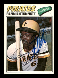 Rennie Stennett Autographed 1977 Topps Card #35 Pittsburgh Pirates SKU #204984