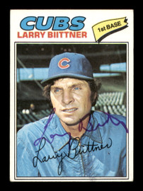 Larry Biittner Autographed 1977 Topps Card #64 Chicago Cubs SKU #204998