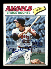 Bruce Bochte Autographed 1977 Topps Card #68 California Angels SKU #205005