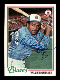 Willie Montanez Autographed 1978 Topps Card #38 Atlanta Braves SKU #205250