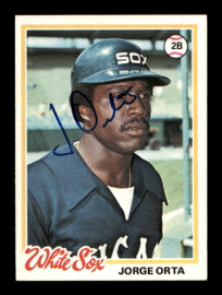 Jorge Orta Autographed 1978 Topps Card #42 Chicago White Sox SKU #205253