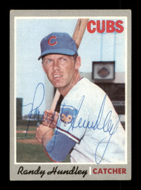 Randy Hundley Autographed 1970 Topps Card #265 Chicago Cubs Crease SKU #204161