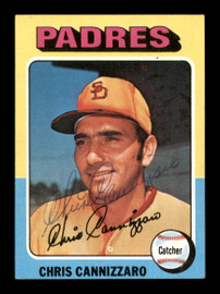 Chris Cannizzaro Autographed 1975 Topps Card #355 San Diego Padres SKU #204461