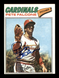 Pete Falcone Autographed 1977 Topps Card #205 St. Louis Cardinals SKU #205083