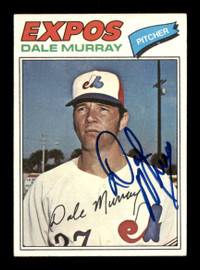 Dale Murray Autographed 1977 Topps Card #252 Montreal Expos SKU #205107