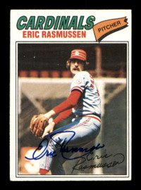 Eric Harry Rasmussen Autographed 1977 Topps Card #404 St. Louis Cardinals SKU #205152