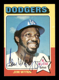 Jim Wynn Autographed 1975 Topps Card #570 Los Angeles Dodgers SKU #204491