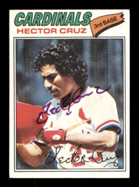Hector Cruz Autographed 1977 Topps Card #624 St. Louis Cardinals SKU #205233