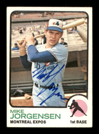 Mike Jorgensen Autographed 1973 Topps Card #281 Montreal Expos SKU #204296