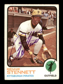 Rennie Stennett Autographed 1973 Topps Card #348 Pittsburgh Pirates SKU #204309