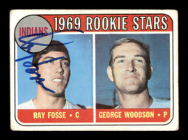 Ray Fosse Autographed 1969 Topps Rookie Card #244 Cleveland Indians SKU #204142