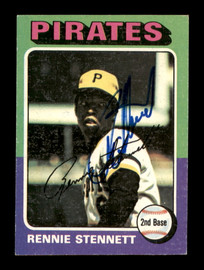 Rennie Stennett Autographed 1975 Topps Mini Card #336 Pittsburgh Pirates SKU #204455