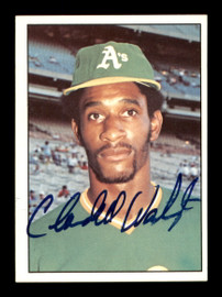 Claudell Washington Autographed 1975 SSPC Card #489 Oakland A's (Smudged) SKU #204625